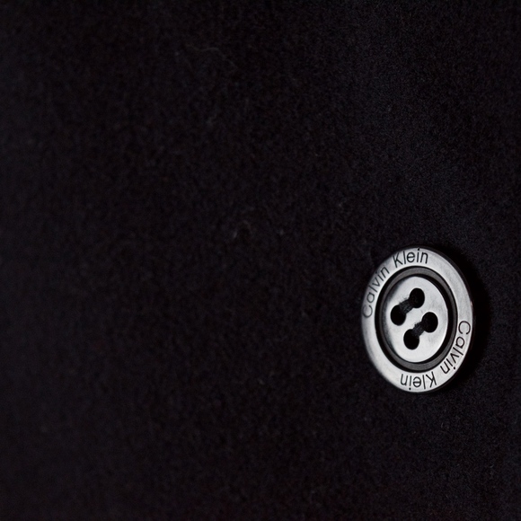 SOLD Calvin Klein Black Wool Double Breasted Coat - Picture 5 of 8